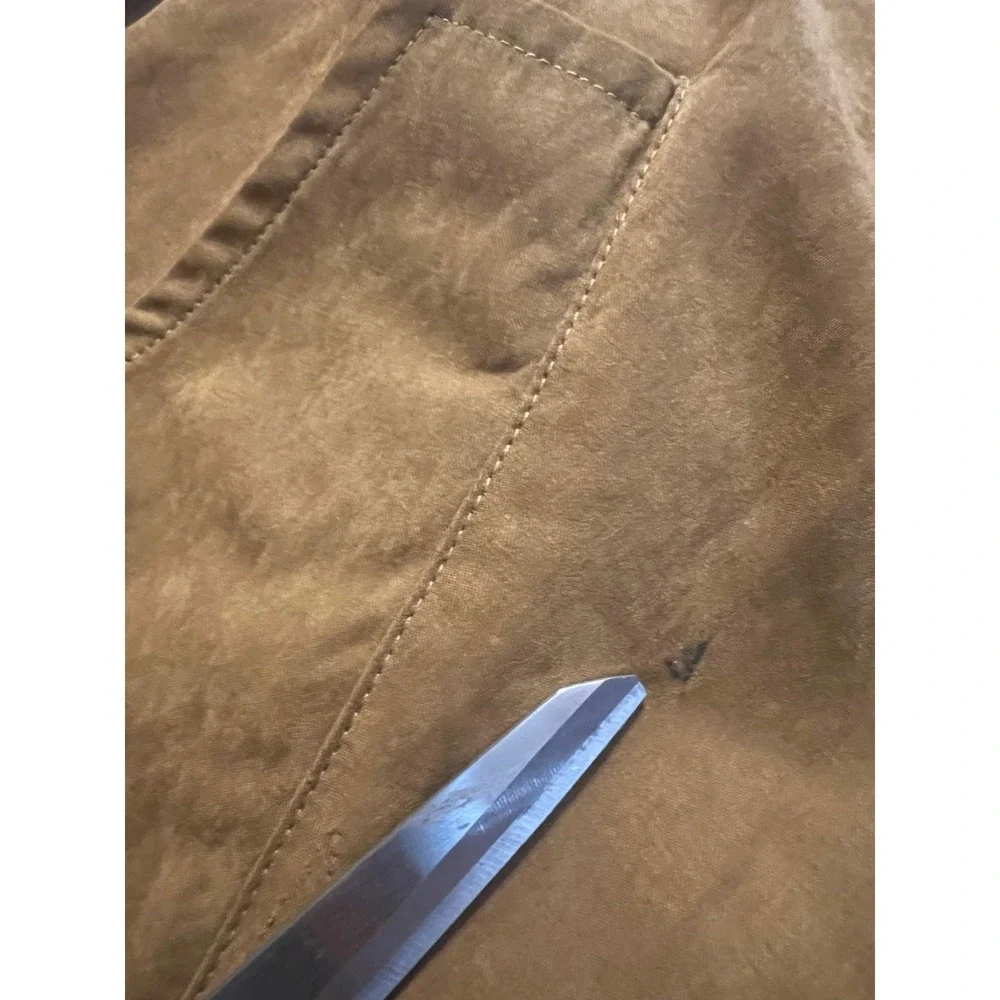 Entro Utility Jacket L Camel Hooded Anorak Drawstring Lightweight Boho Western